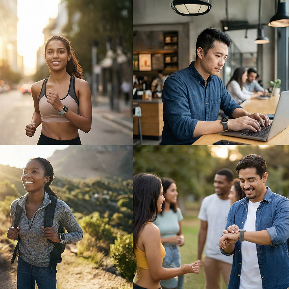 Apple Watch 42mm Wiwu Mag Secur Serisi Silikon Kordon Siyah-Turuncu