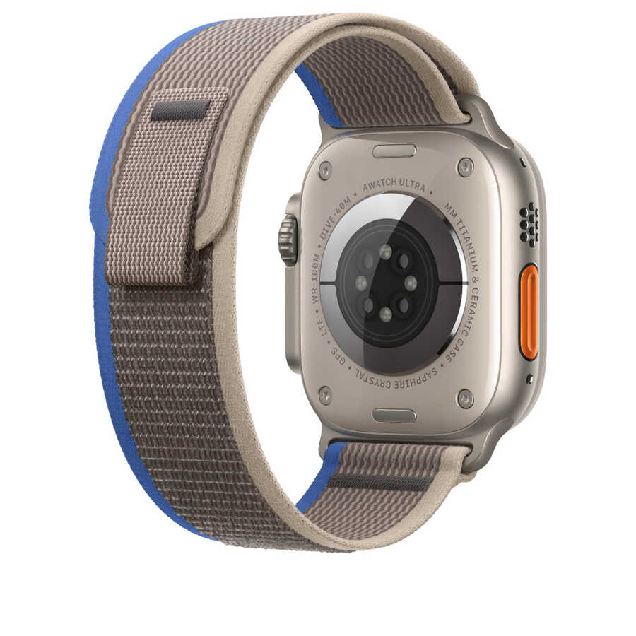 Watch 42mm Wiwu Trail Loop Naylon Örgü İşlemeli Hasır Kordon Strap Kayış Gri-Mavi