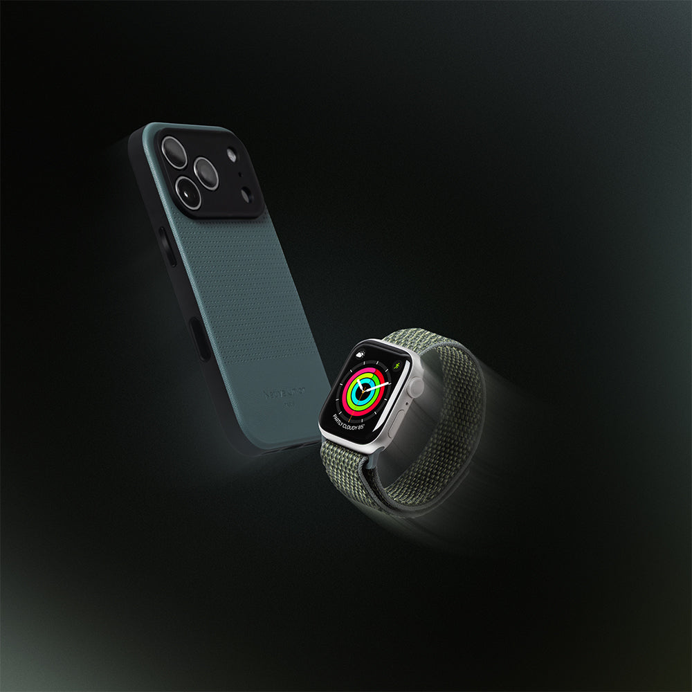 Apple Watch 44mm Native Union Active Watch Loop Serisi Hasır Kordon Koyu Yeşil