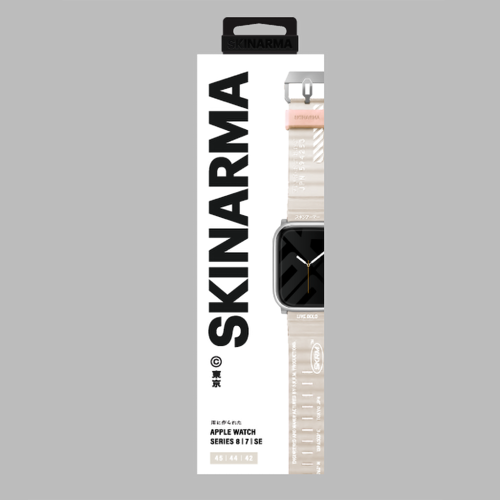 Watch 44mm SkinArma Kurono Sert PC Kasa Koruyucu + Shokku Silikon Kordon Füme