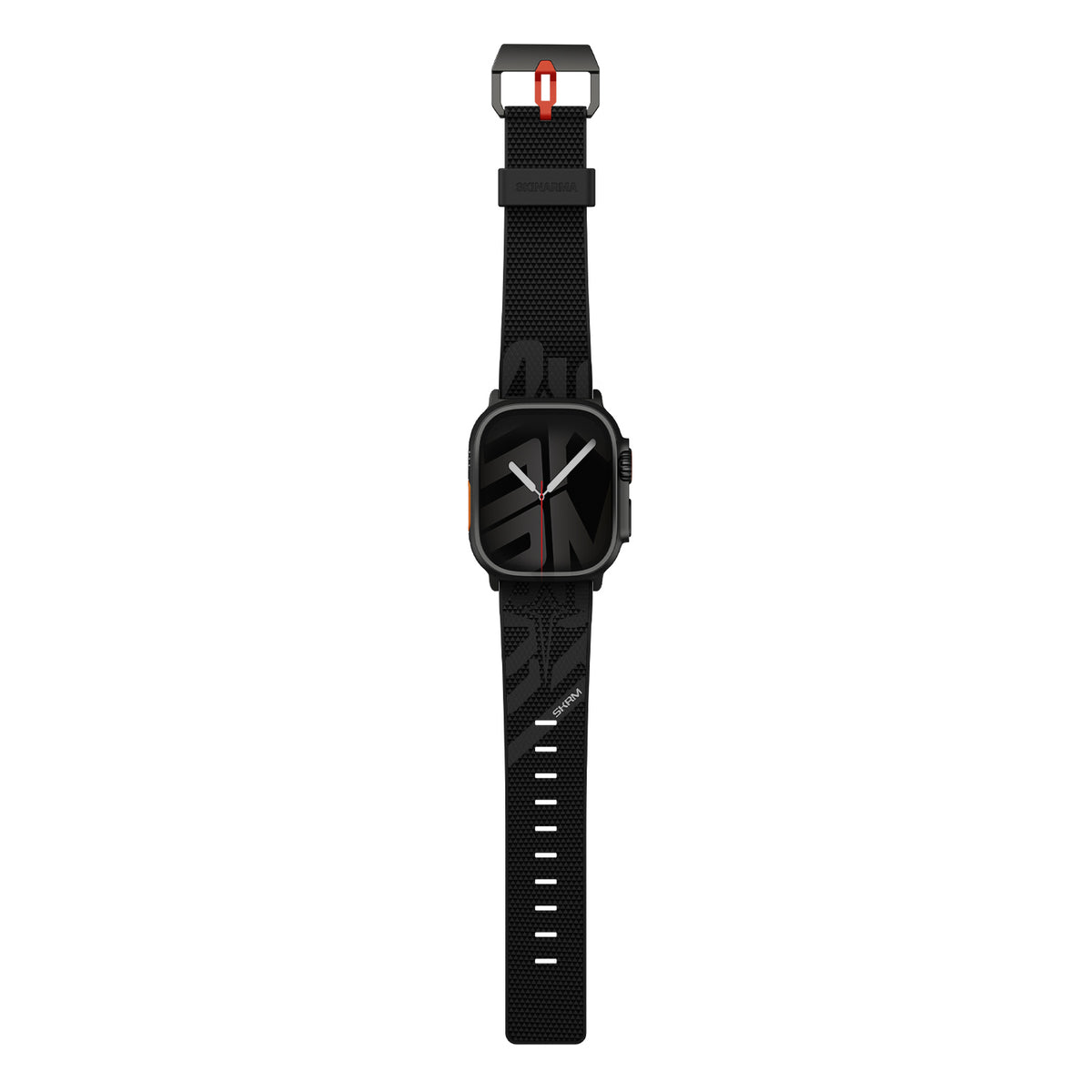 Apple Watch 44mm Skinarma Phantom Serisi Silikon Kordon Siyah