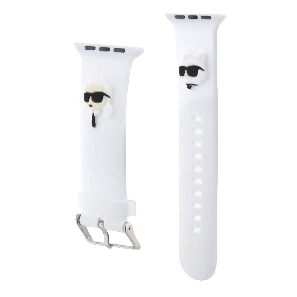 Watch 7 41mm Karl Lagerfeld Orjinal Lisanslı İkonik Karl & Choupette Logolu Silikon Kordon Siyah