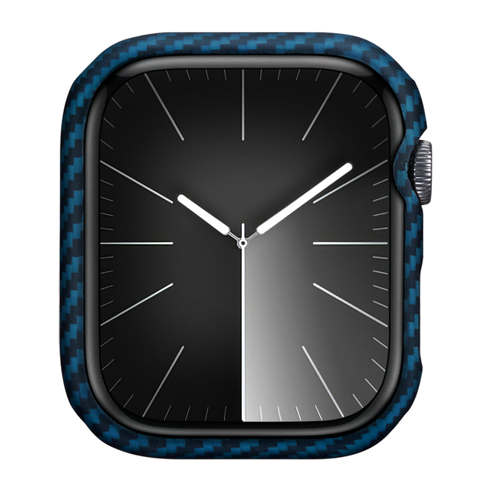 Watch 7 45mm 600D Aramid Fiber Classic Serisi Black-Blue Twill Kasa Koruyucu Pitaka Air Case Siyah-Mavi