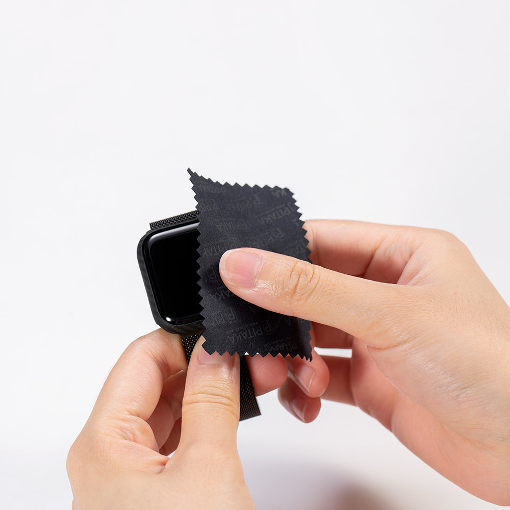 Watch 7 45mm 600D Aramid Fiber Classic Serisi Black-Grey Twill Kasa Koruyucu Pitaka Air Case Siyah-Gri