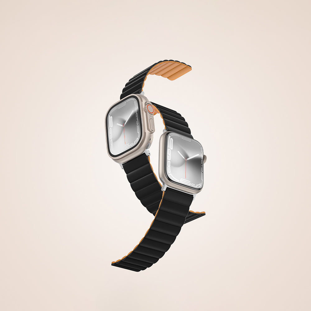 Watch 7 45mm Amazingthing Smoothie Mag Magnetik Tak Çıkar Silikon Strap Kayış Gri-Mavi