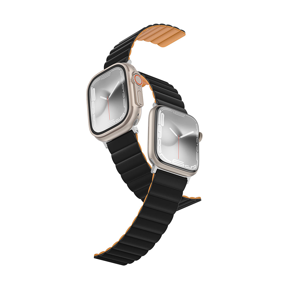 Watch 7 45mm Amazingthing Smoothie Mag Magnetik Tak Çıkar Silikon Strap Kayış Gri-Mavi