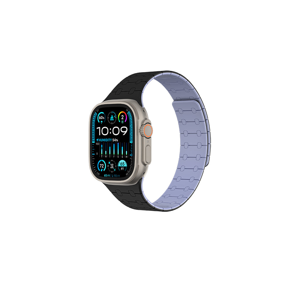 Watch 7 45mm Amazingthing Smoothie Sport Magnetik Tak Çıkar Silikon Strap Kayış Gri-Mavi