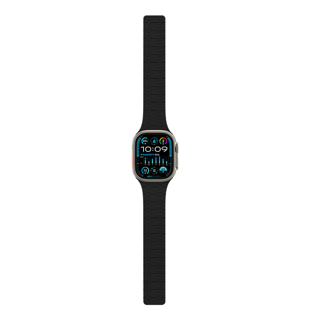Watch 7 45mm Amazingthing Smoothie Sport Magnetik Tak Çıkar Silikon Strap Kayış Gri-Mavi