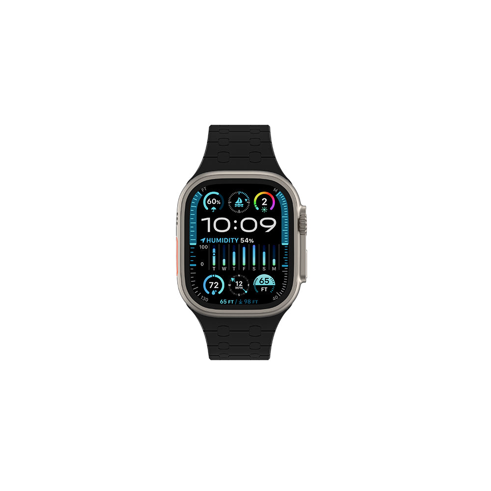 Watch 7 45mm Amazingthing Smoothie Sport Magnetik Tak Çıkar Silikon Strap Kayış Siyah-Mor