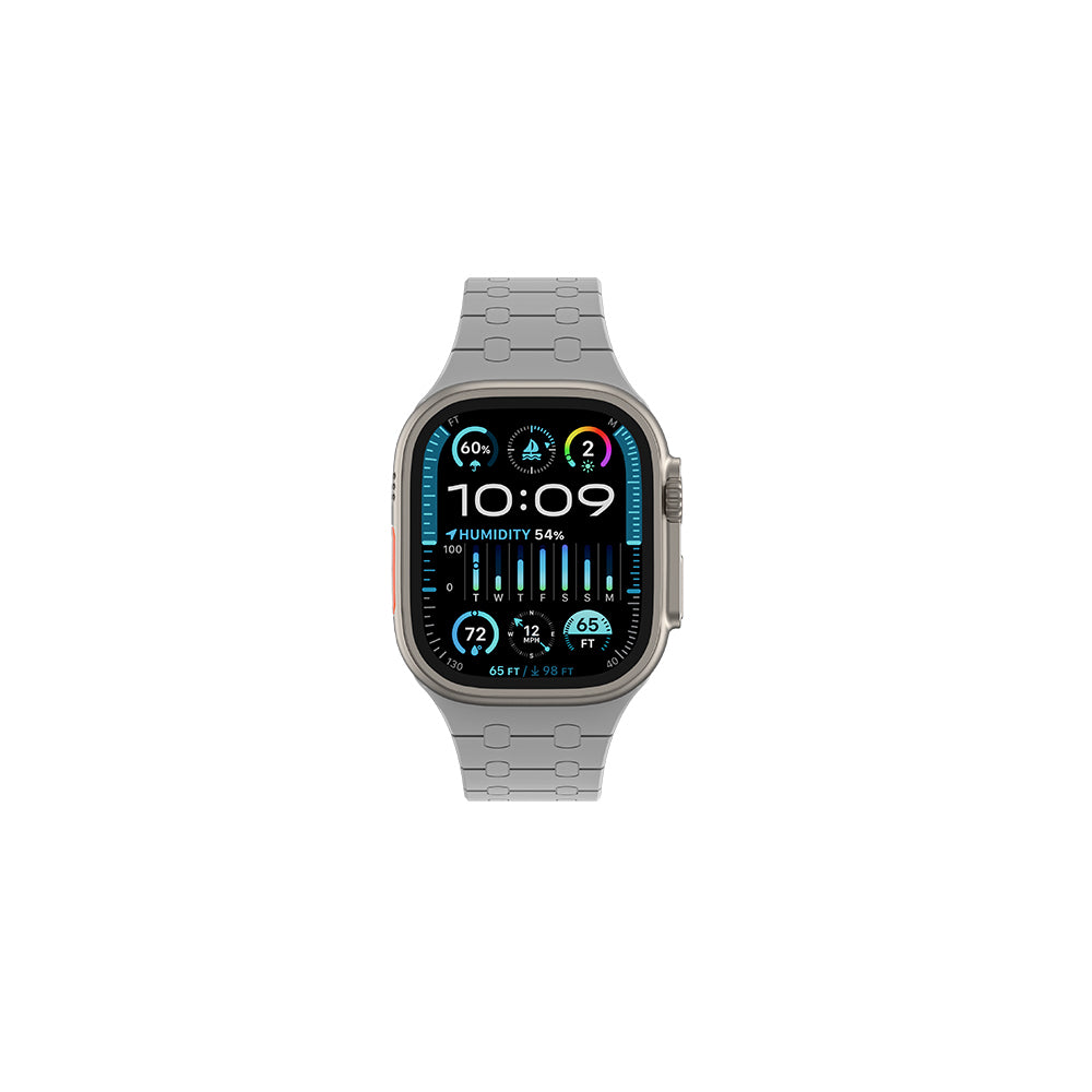 Watch 7 45mm Amazingthing Smoothie Sport Magnetik Tak Çıkar Silikon Strap Kayış Gri-Mavi