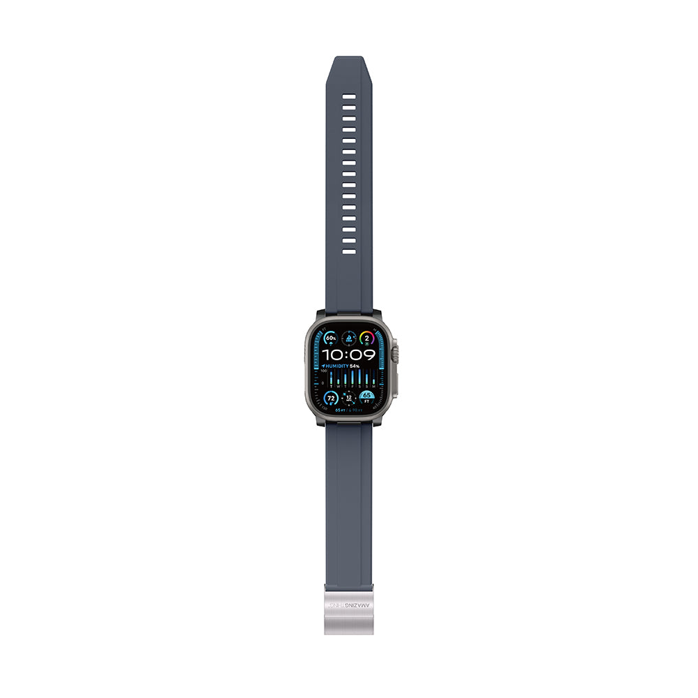 Apple Watch 7 45mm Amazingthing Titan Chrono Silikon Kordon Turuncu