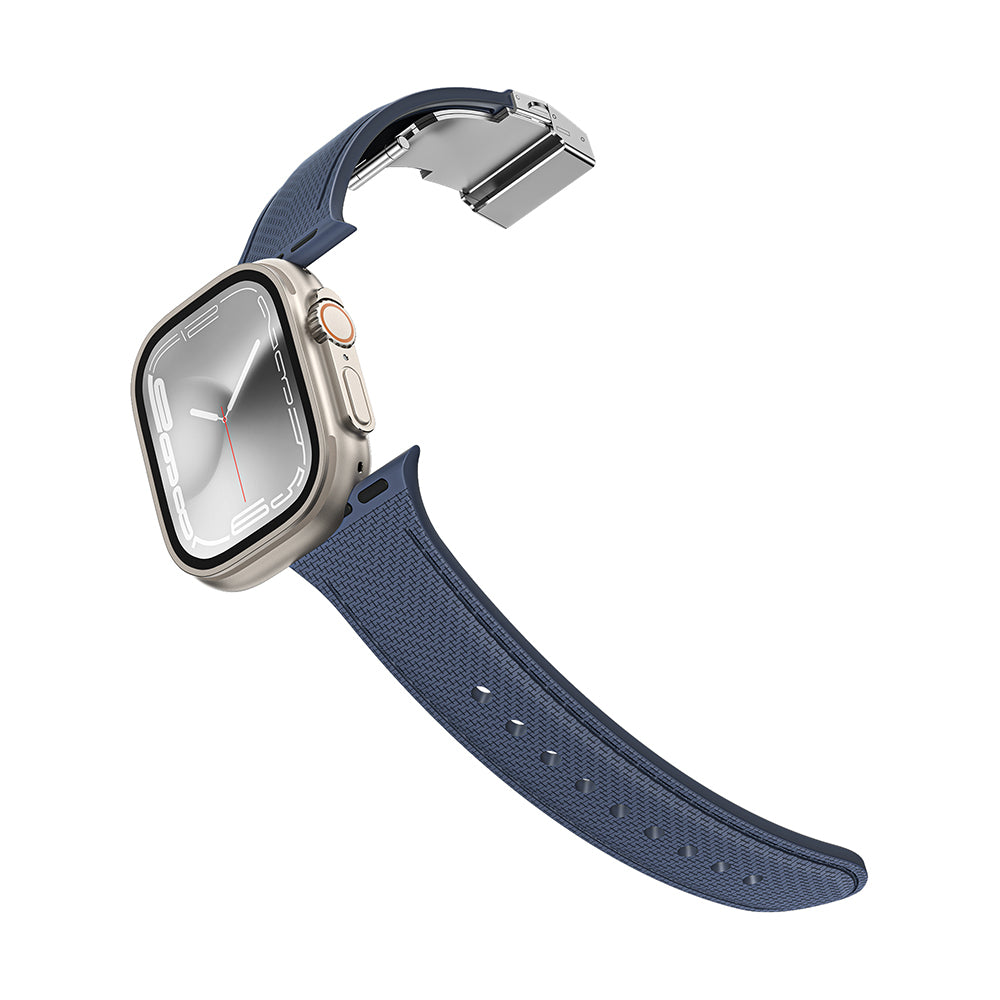 Watch 7 45mm Amazingthing Titan Swift Deri Dokulu Silikon Kordon Gri