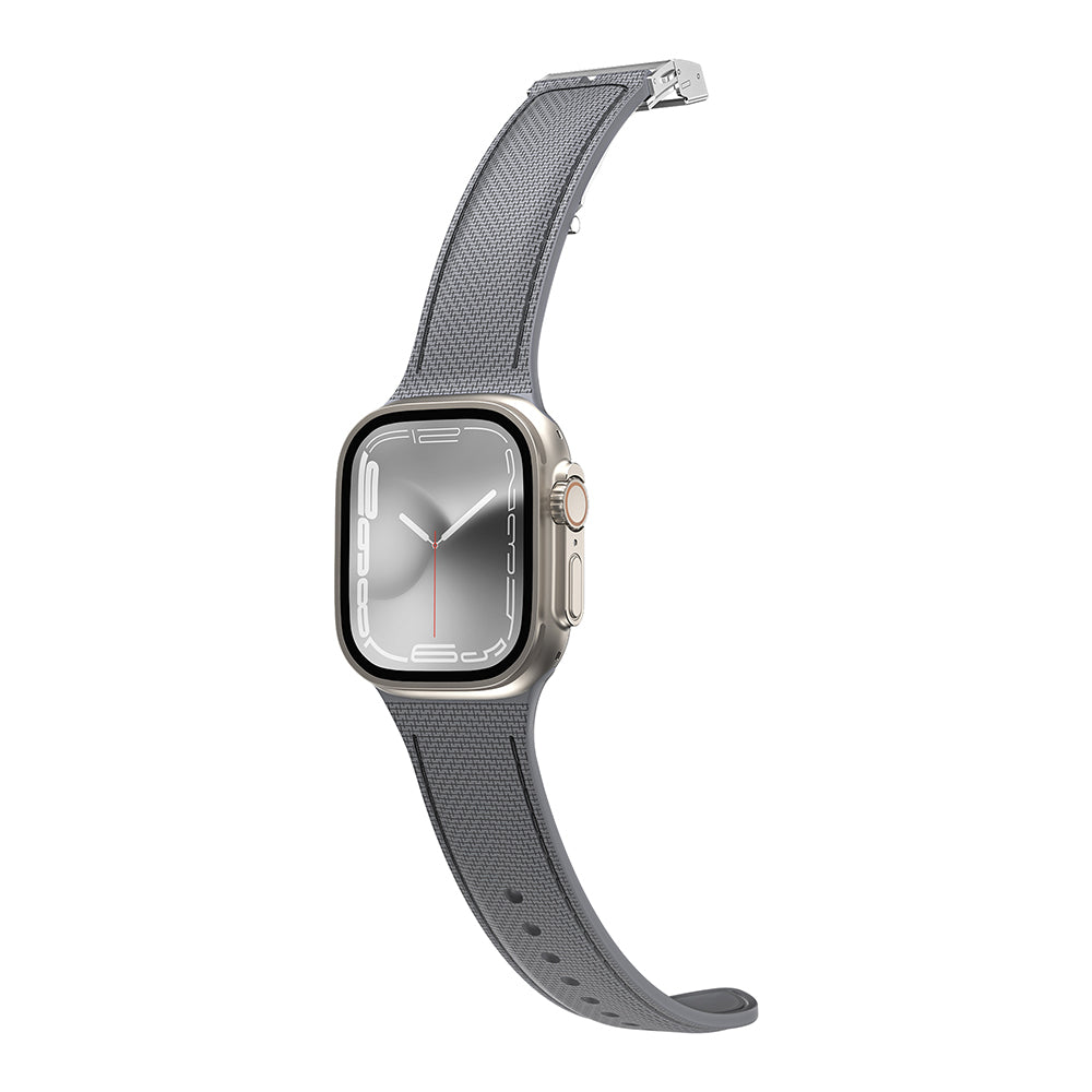 Watch 7 45mm Amazingthing Titan Swift Deri Dokulu Silikon Kordon Gri