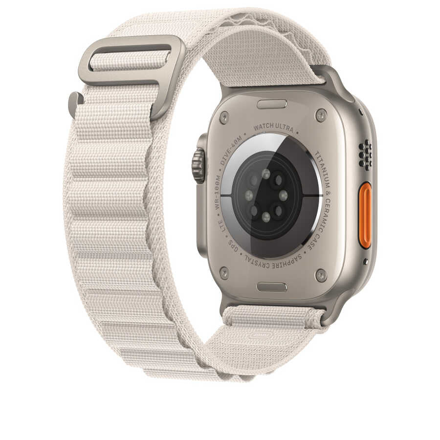 Watch 7 45mm Kordon Wiwu WU-01 Hasır Örgü Strap Kayış Krem