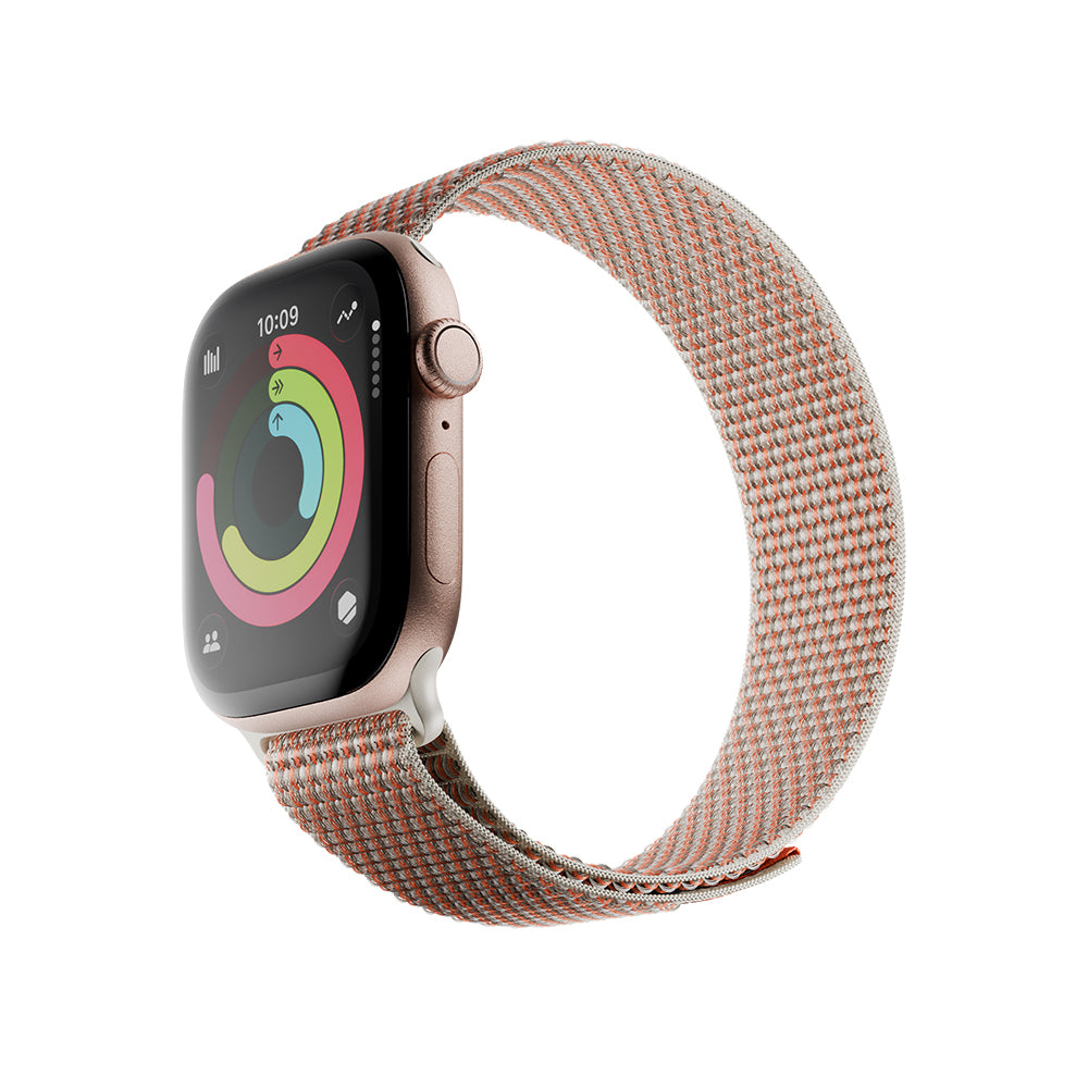 Apple Watch 7 45mm Native Union Active Watch Loop Serisi Hasır Kordon Turuncu