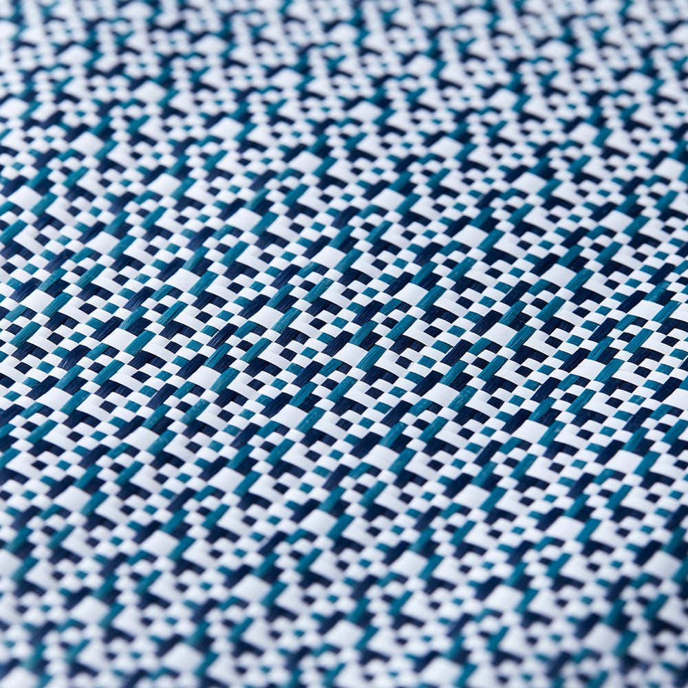 Watch Serisi Uyumlu Aramid Fiber ve Karbon Fiber Pitaka Dreamland ChromaCarbon Serisi Mosaic Universal Kordon Mavi-Beyaz