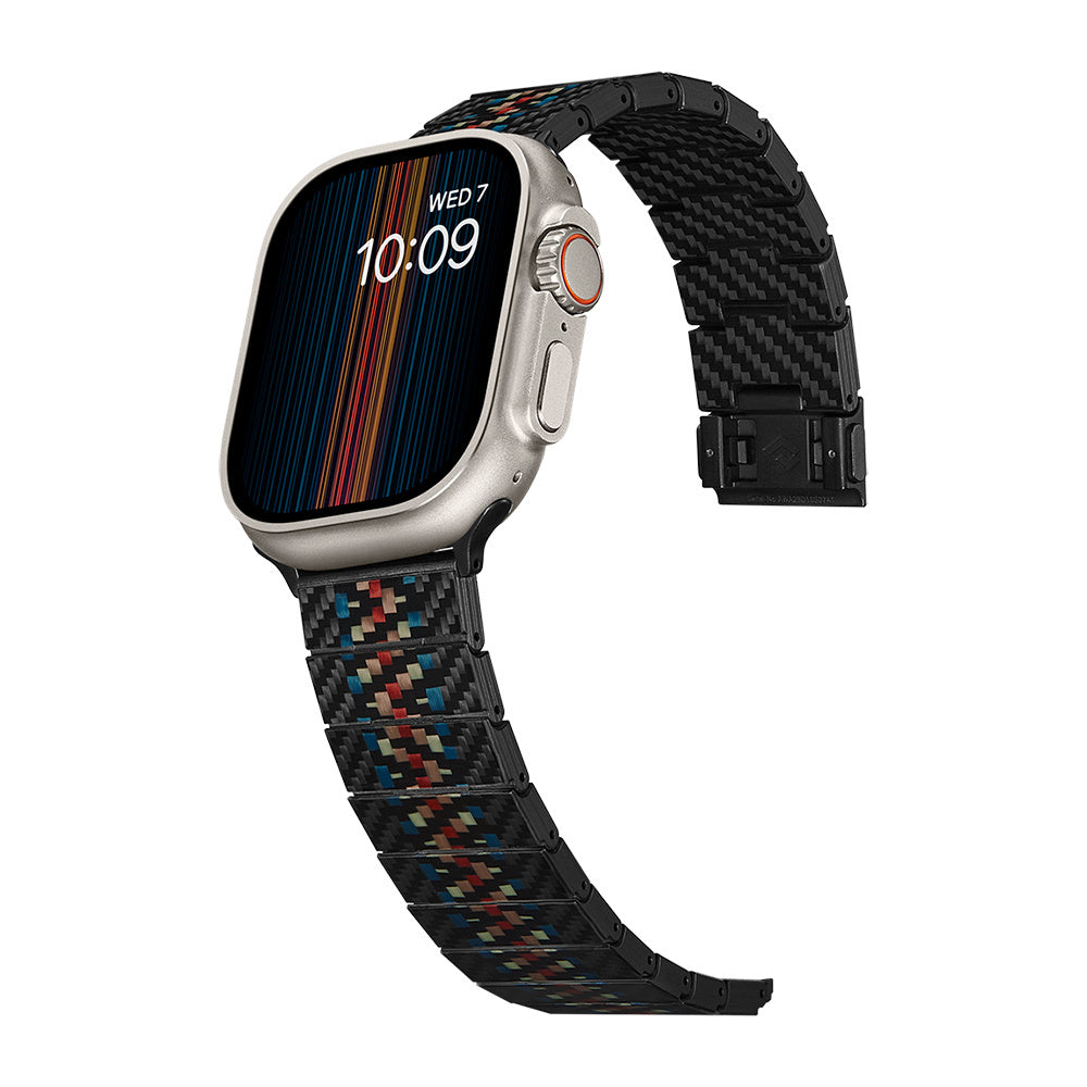 Watch Serisi Uyumlu Aramid Fiber ve Karbon Fiber Pitaka Modern Serisi Rhapsody Universal Kordon Siyah