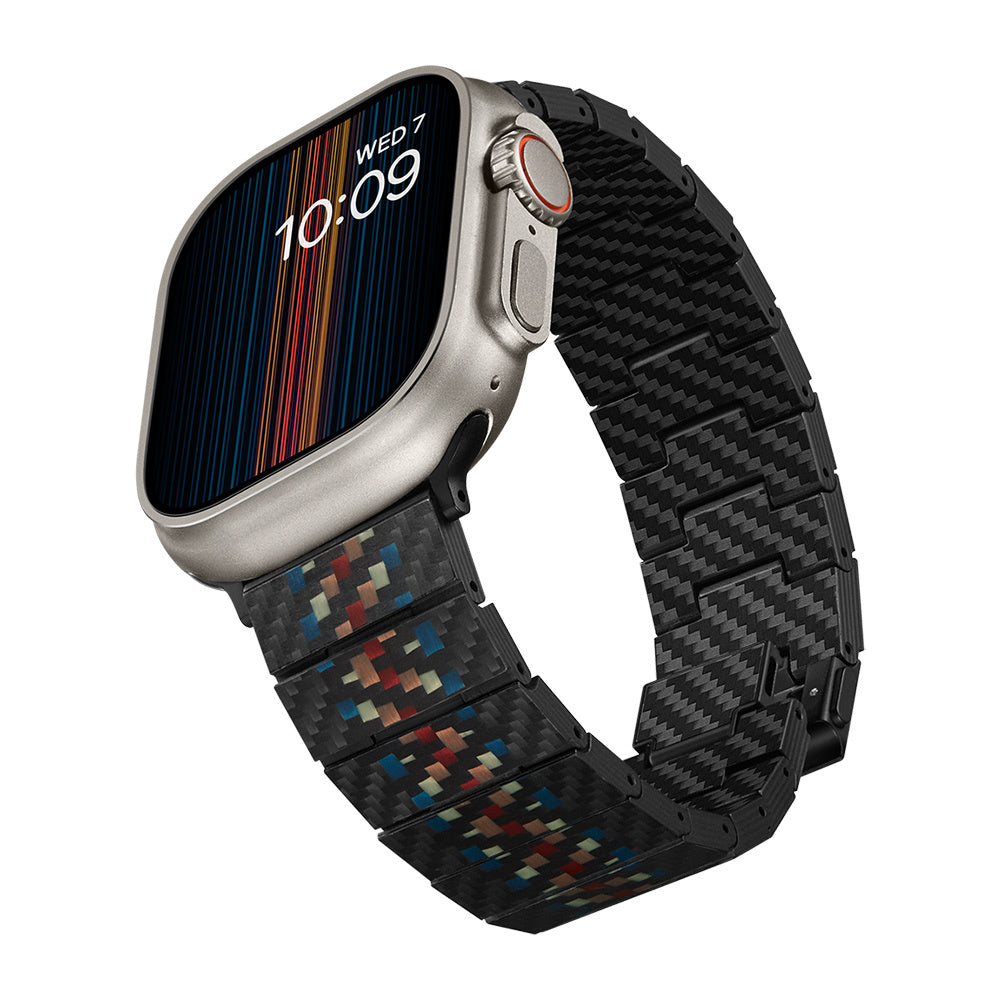 Watch Serisi Uyumlu Aramid Fiber ve Karbon Fiber Pitaka Modern Serisi Rhapsody Universal Kordon Siyah