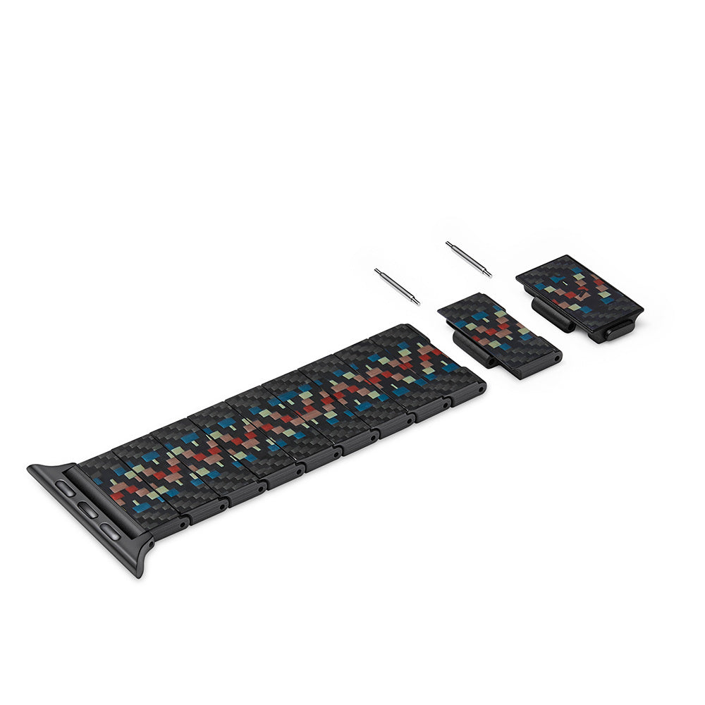 Watch Serisi Uyumlu Aramid Fiber ve Karbon Fiber Pitaka Modern Serisi Rhapsody Universal Kordon Siyah