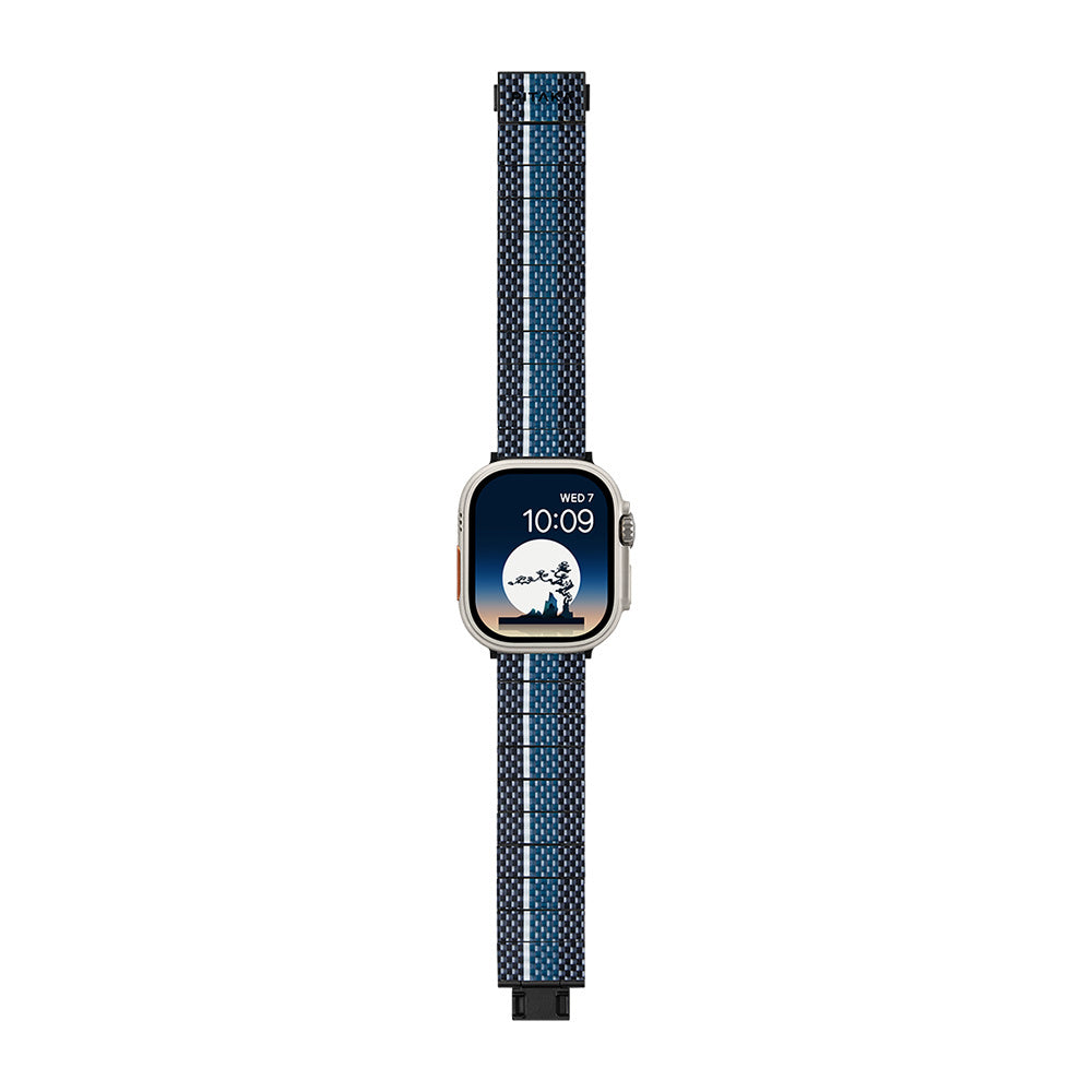 Watch Serisi Uyumlu Aramid Fiber ve Karbon Fiber Pitaka Poetry of Things ChromaCarbon Serisi Moon Universal Kordon Siyah