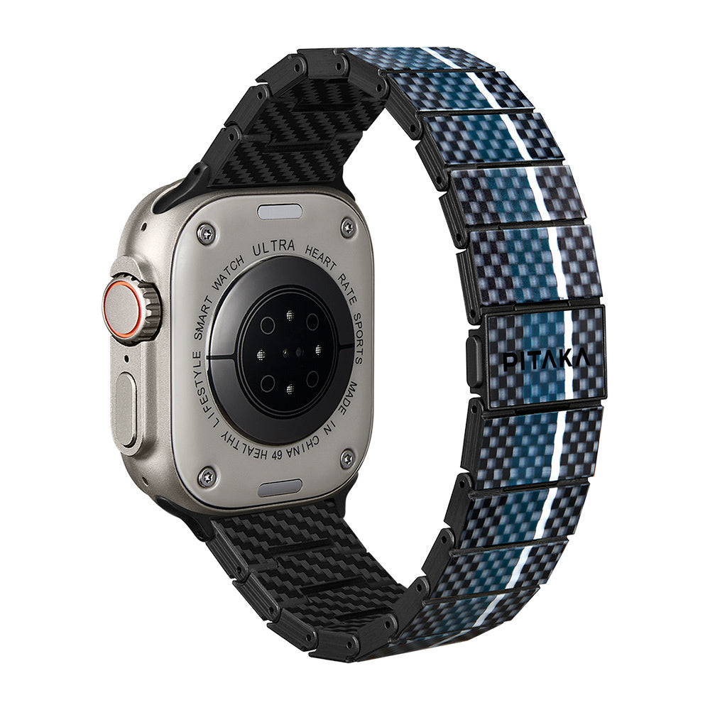 Watch Serisi Uyumlu Aramid Fiber ve Karbon Fiber Pitaka Poetry of Things ChromaCarbon Serisi Moon Universal Kordon Siyah