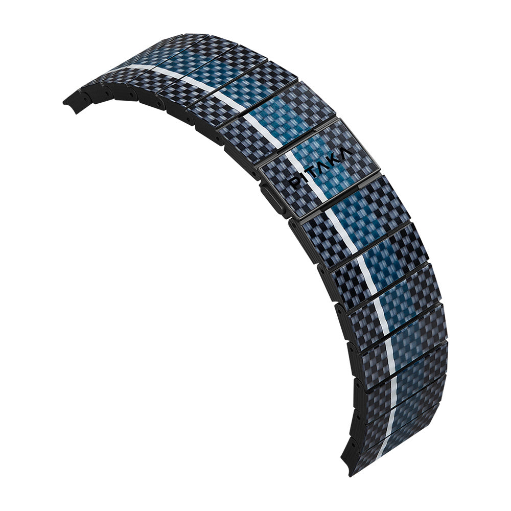 Watch Serisi Uyumlu Aramid Fiber ve Karbon Fiber Pitaka Poetry of Things ChromaCarbon Serisi Moon Universal Kordon Siyah