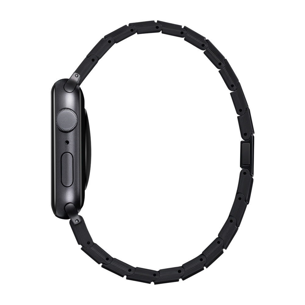 Watch Serisi Uyumlu Karbon Fiber Pitaka Modern Serisi Black-Grey Twill Universal Kordon Siyah-Gri