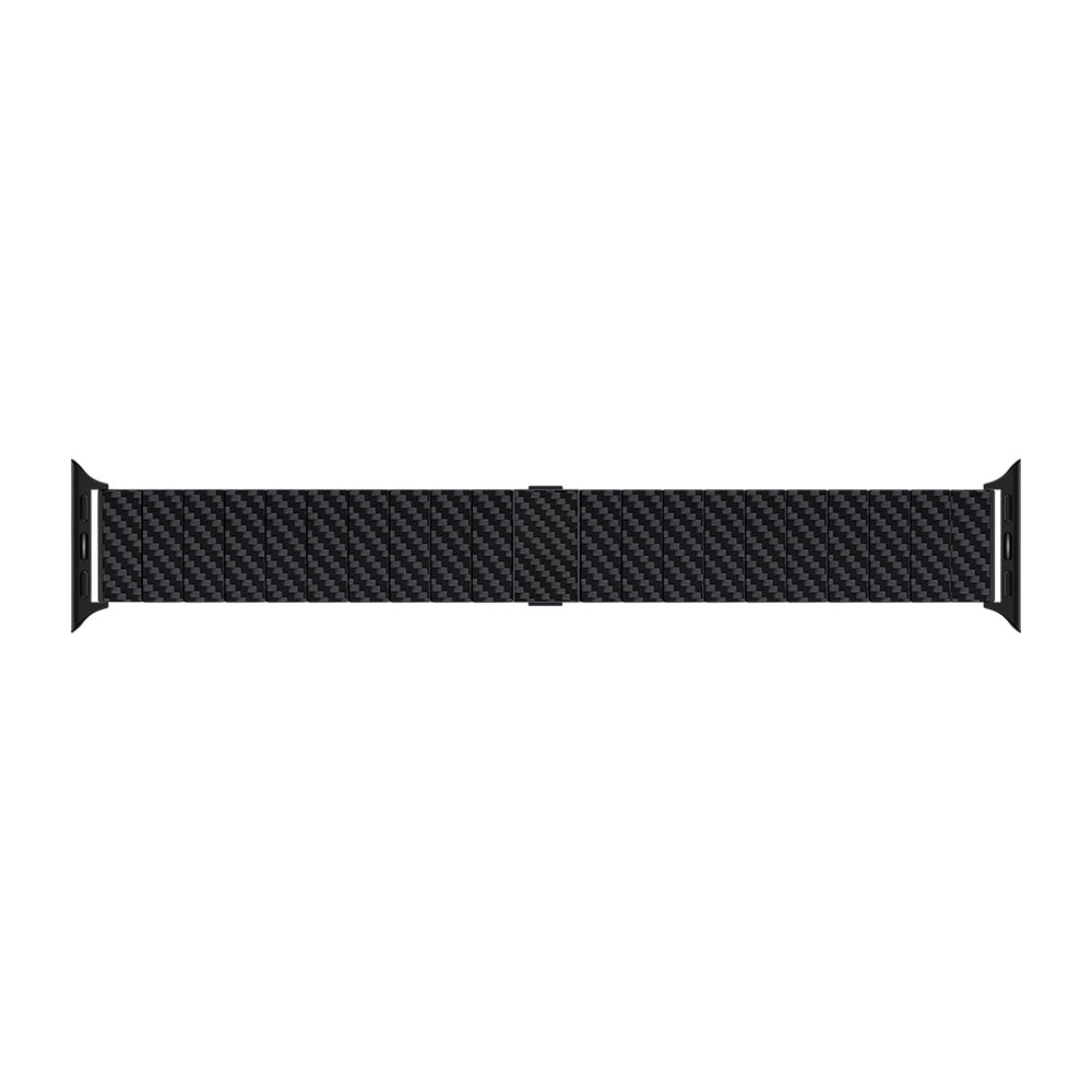 Watch Serisi Uyumlu Karbon Fiber Pitaka Modern Serisi Black-Grey Twill Universal Kordon Siyah-Gri