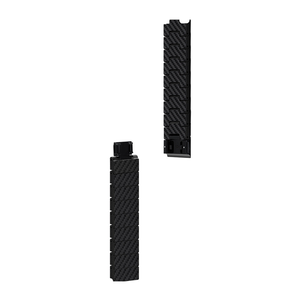 Watch Serisi Uyumlu Karbon Fiber Pitaka Modern Serisi Black-Grey Twill Universal Kordon Siyah-Gri