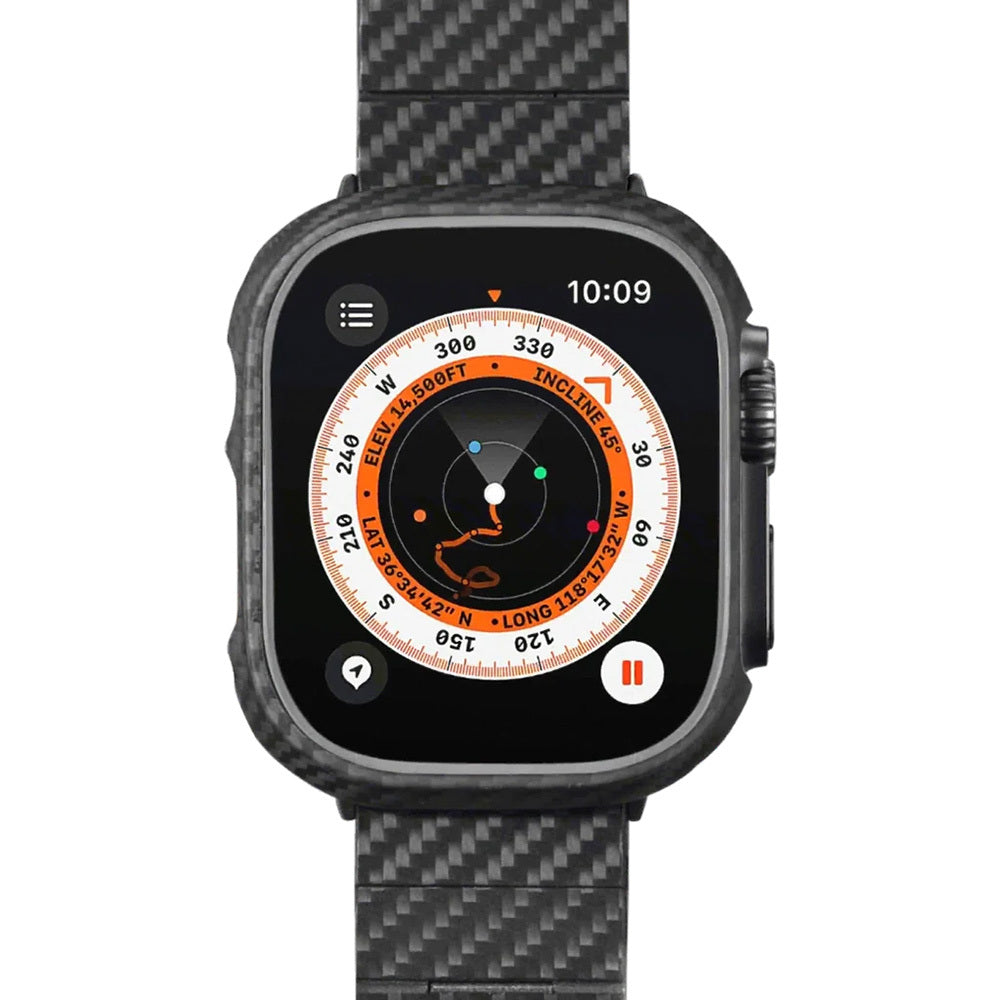 Watch Ultra 49mm 600D Aramid Fiber Classic Serisi Kasa Koruyucu Pitaka Air Case Siyah-Gri