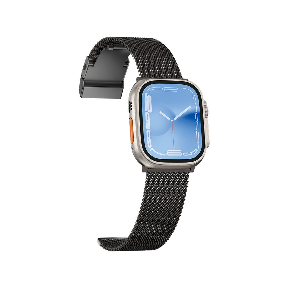 Watch Ultra 49mm Amazing Thing Titan Metal Hasır Kordon Gümüş
