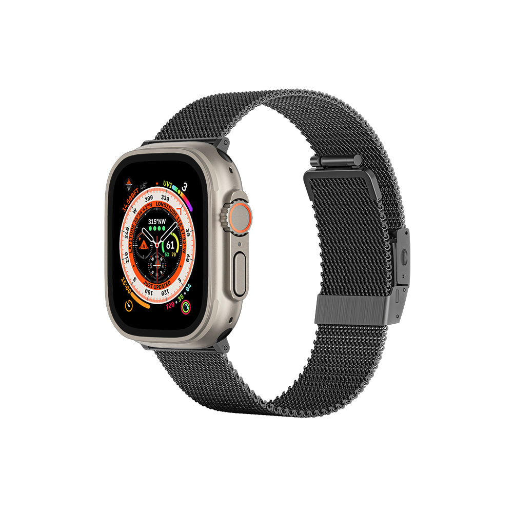 Watch Ultra 49mm Amazing Thing Titan Metal Hasır Kordon Gümüş