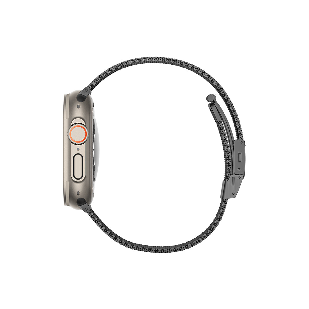 Watch Ultra 49mm Amazing Thing Titan Metal Hasır Kordon Gümüş