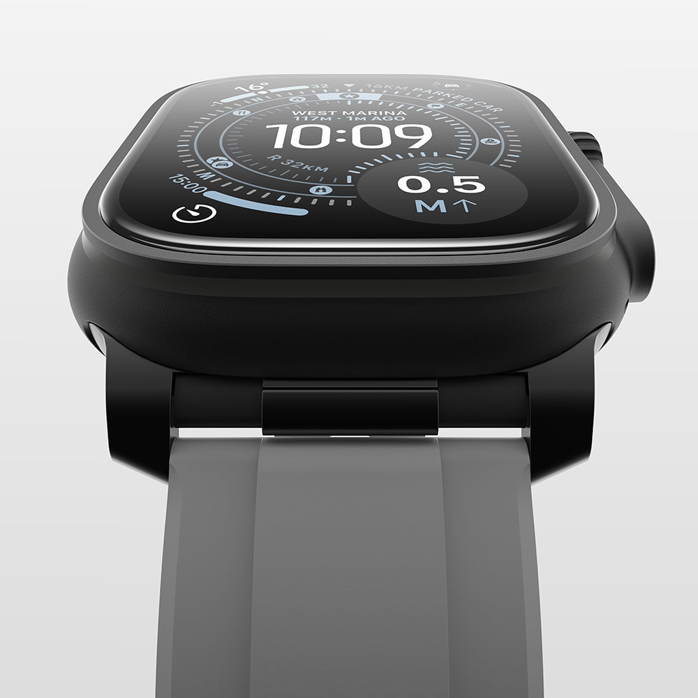 Apple Watch Ultra 49mm Amazingthing Radix AccuGuard Serisi Akıllı Saat Temperli Cam Ekran Koruyucu Şeffaf