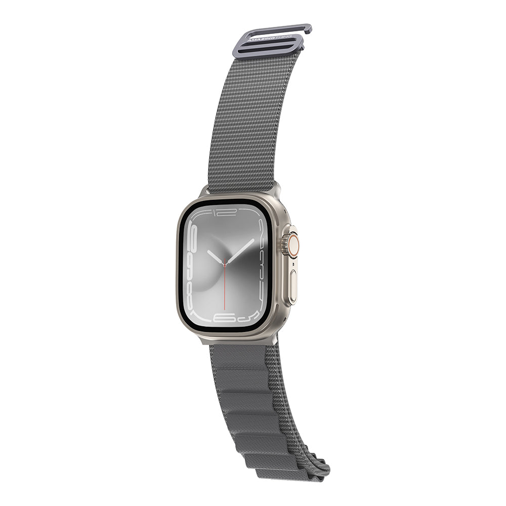 Watch Ultra 49mm Amazingthing Titan Spor Hasır Kordon Gri