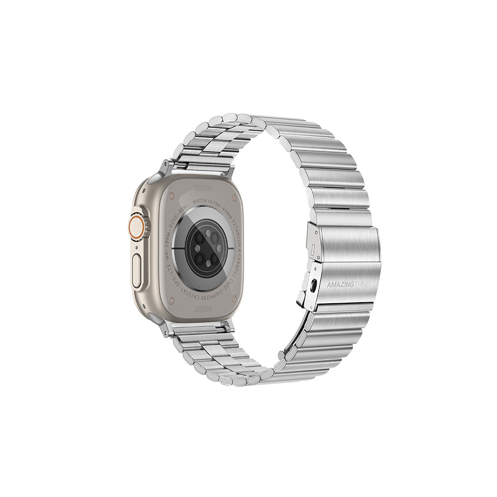 Watch Ultra 49mm Amazingthing Titan Steel Metal Kordon Gümüş