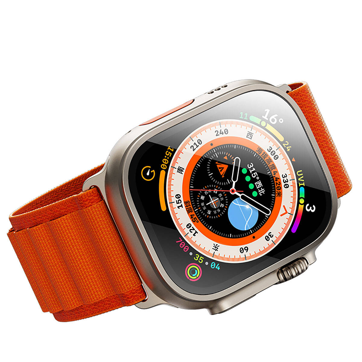 Watch Ultra 49mm Benks Anti-Reflective Kolay Uygulama Aparatlı Temperli Ekran Koruyucu Renksiz