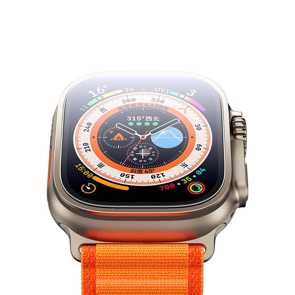 Watch Ultra 49mm Benks Anti-Reflective Kolay Uygulama Aparatlı Temperli Ekran Koruyucu Renksiz