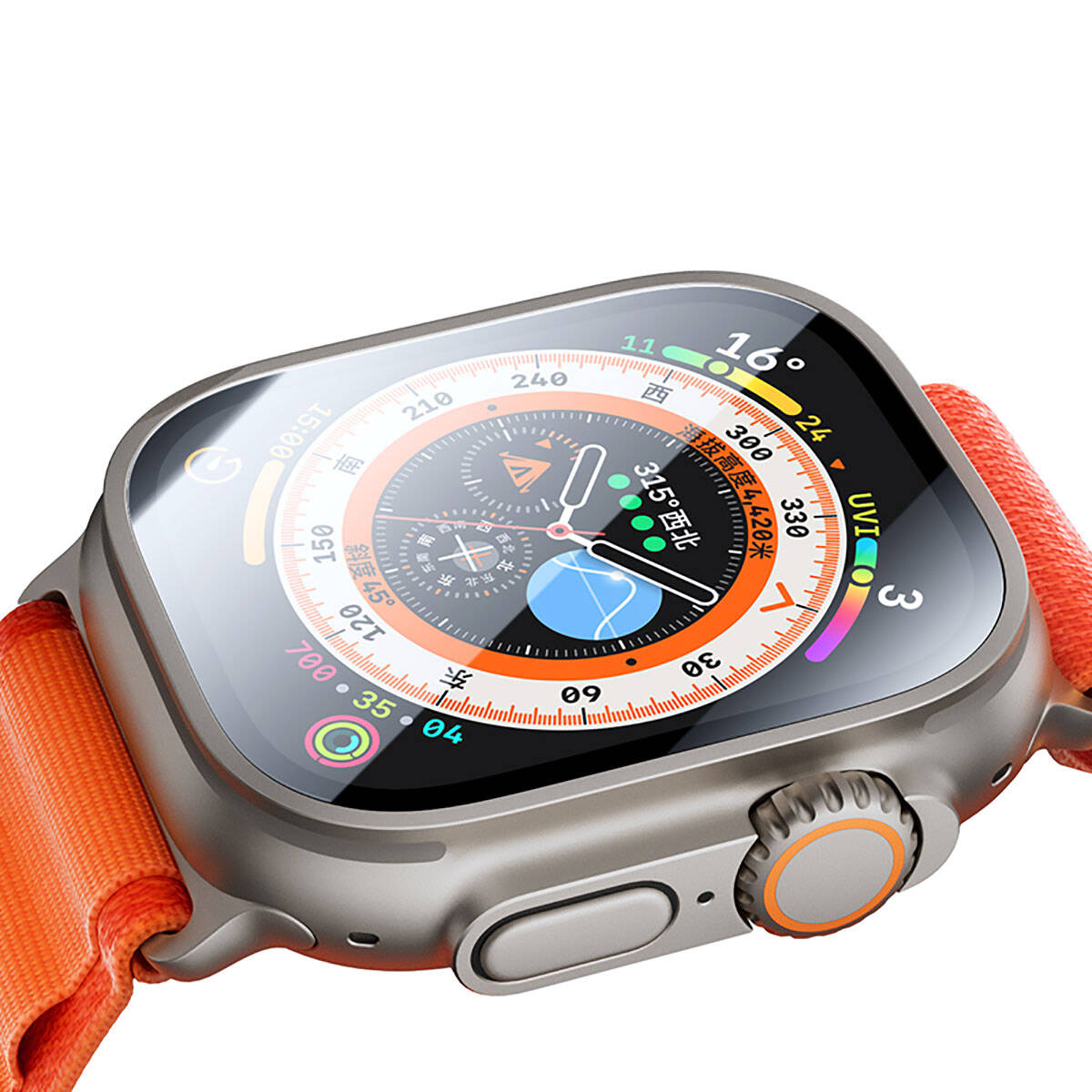 Watch Ultra 49mm Benks Anti-Reflective Kolay Uygulama Aparatlı Temperli Ekran Koruyucu Renksiz