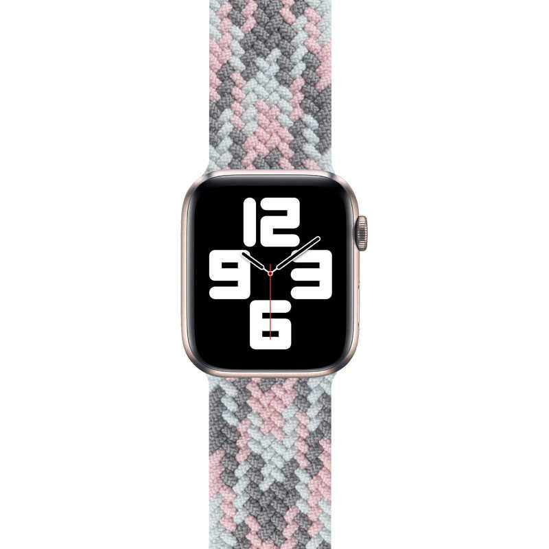 Apple Watch Ultra 49mm Kordon Wiwu Braided Solo Loop Contrast Color Small Strap Kayış NO2