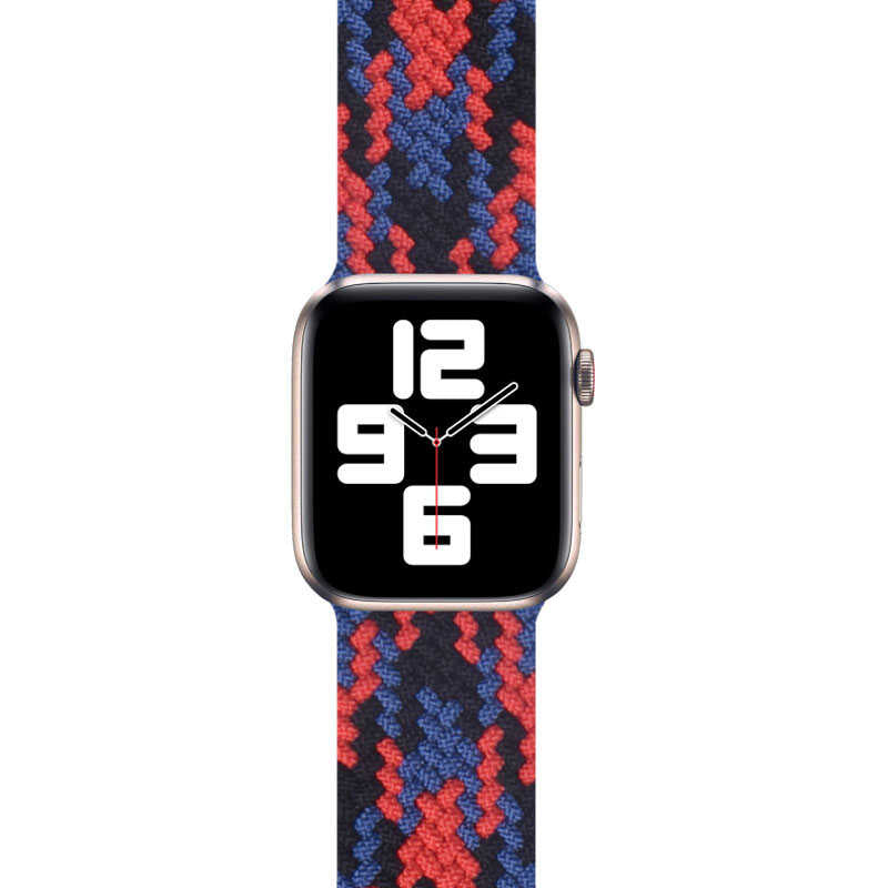 Apple Watch Ultra 49mm Kordon Wiwu Braided Solo Loop Contrast Color Small Strap Kayış NO2