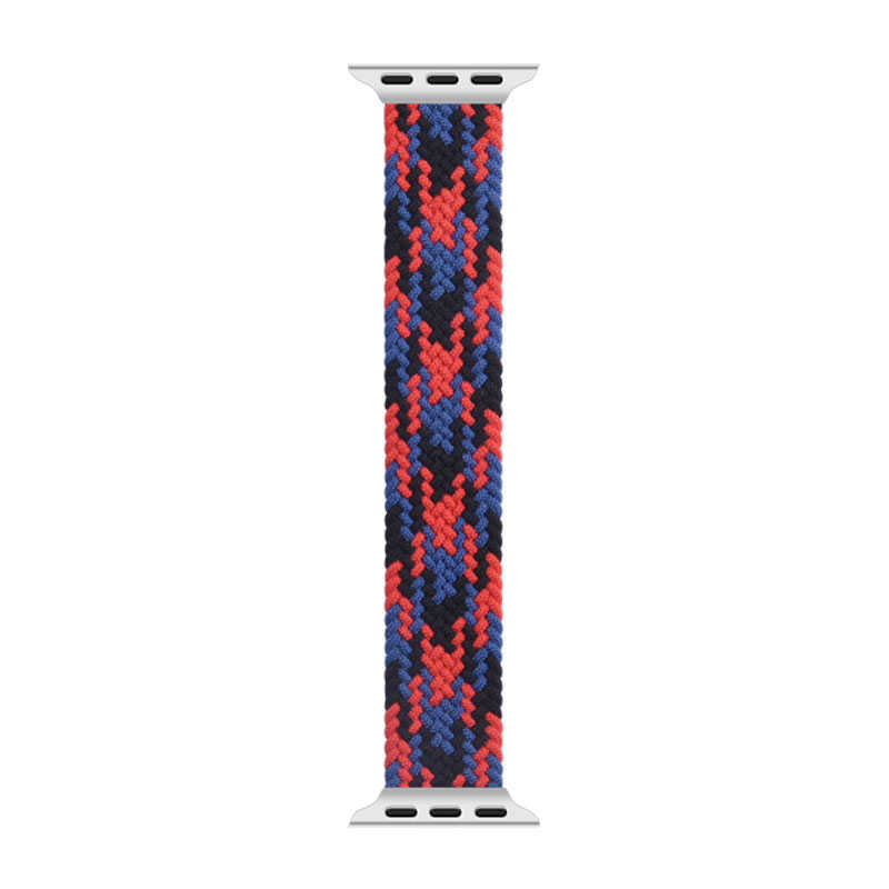 Apple Watch Ultra 49mm Kordon Wiwu Braided Solo Loop Contrast Color Small Strap Kayış NO1