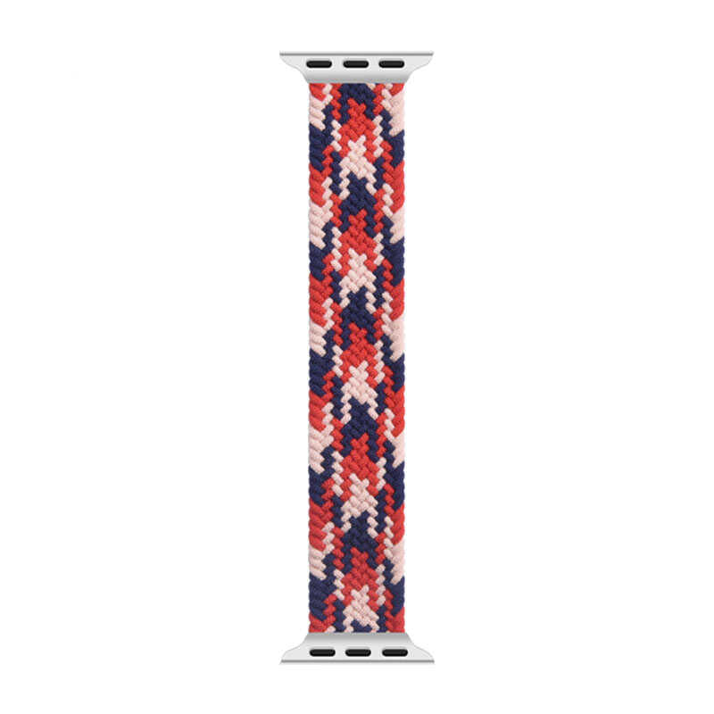 Apple Watch Ultra 49mm Kordon Wiwu Braided Solo Loop Contrast Color Small Strap Kayış NO2