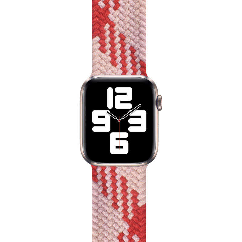 Apple Watch Ultra 49mm Kordon Wiwu Braided Solo Loop Contrast Color Small Strap Kayış NO3