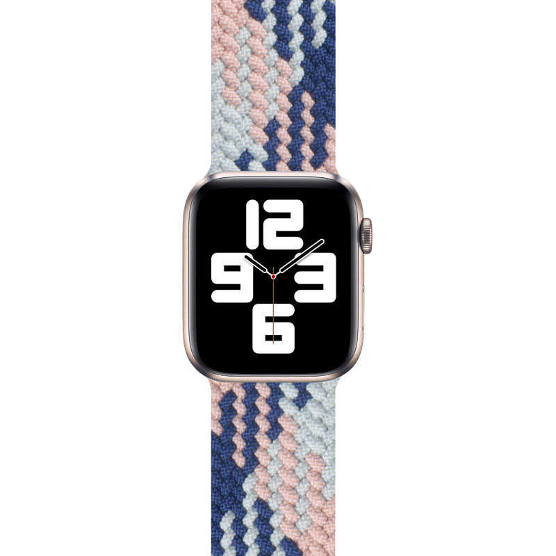 Apple Watch Ultra 49mm Kordon Wiwu Braided Solo Loop Contrast Color Small Strap Kayış NO5
