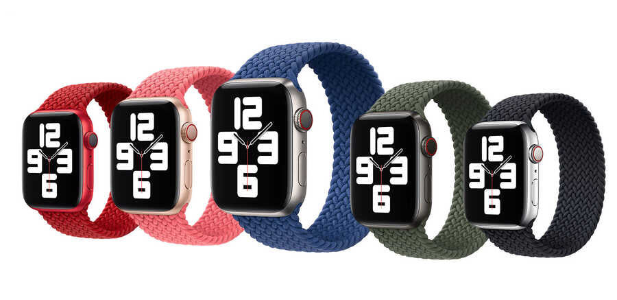 Watch Ultra 49mm Kordon Wiwu Braided Solo Loop Medium Strap Kayış Siyah