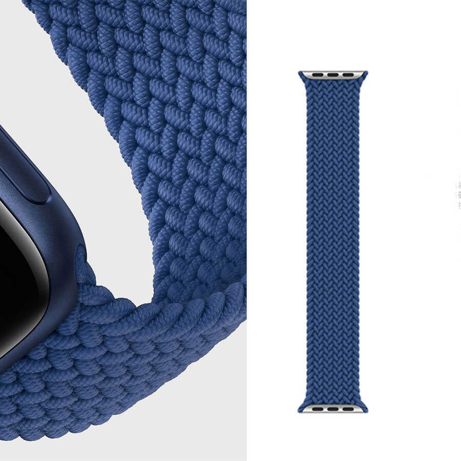 Watch Ultra 49mm Kordon Wiwu Braided Solo Loop Medium Strap Kayış Siyah