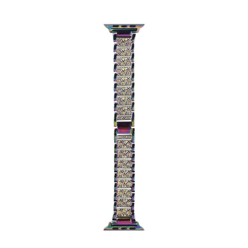 Watch Ultra 49mm Kordon Wiwu Three Beads Set Auger Metal Strap Kayış Siyah