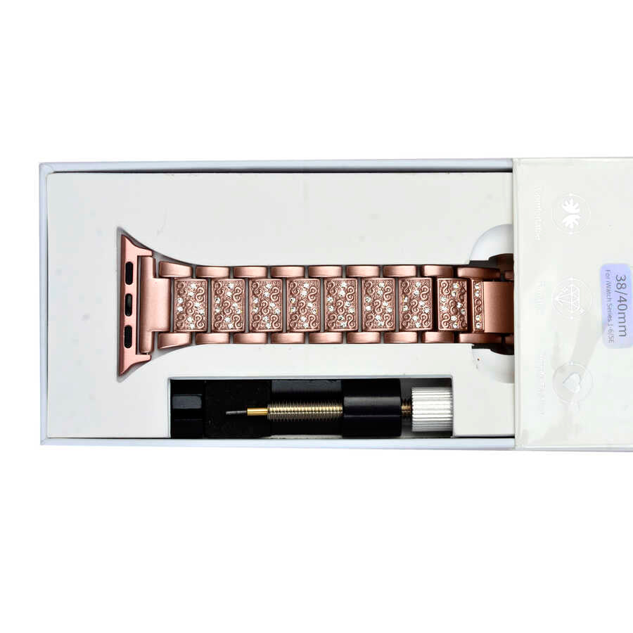 Watch Ultra 49mm Kordon Wiwu Three Beads Set Auger Metal Strap Kayış Siyah