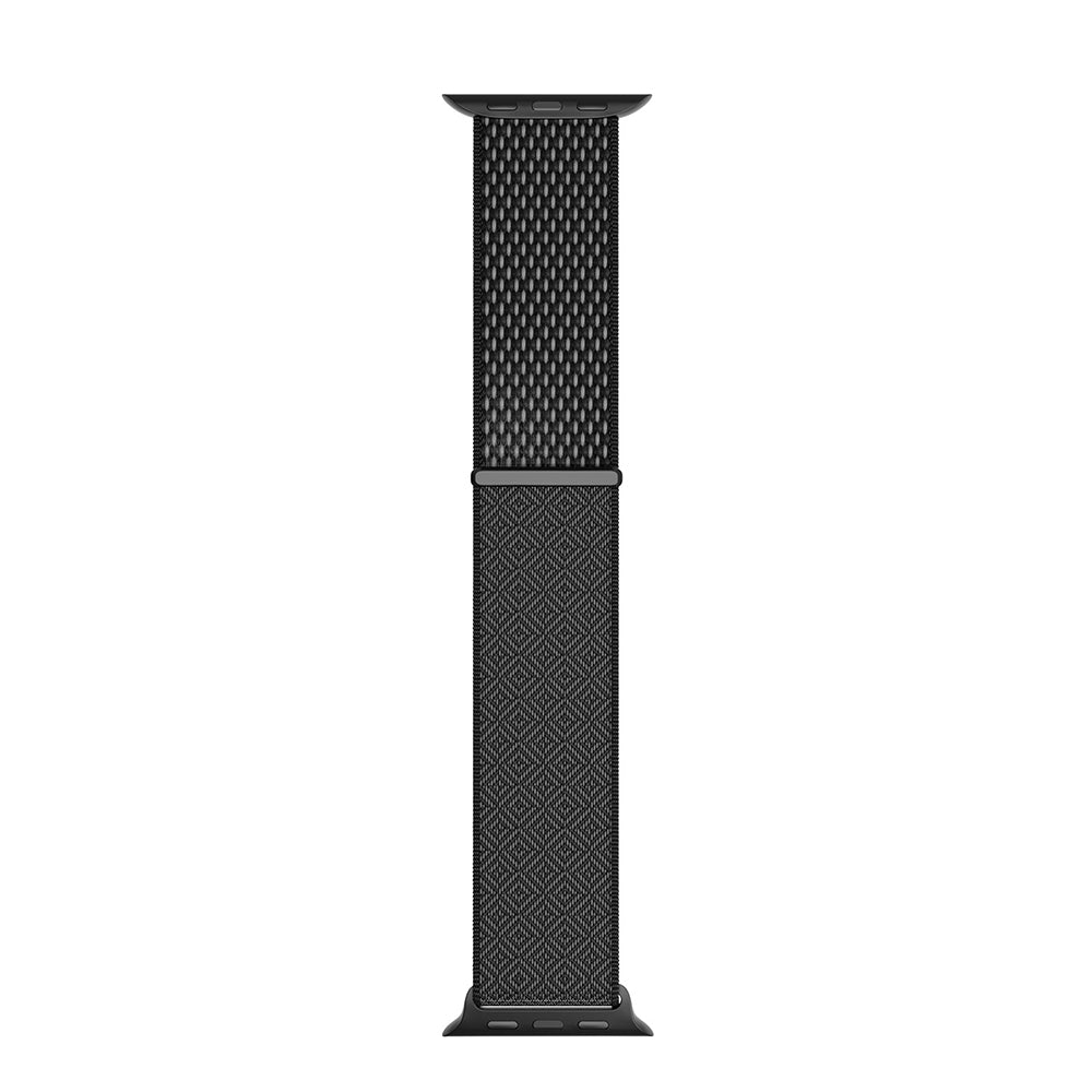 Apple Watch Ultra 49mm Kordon Wiwu WB501 CloudFlex Serisi Hasır Örgü Strap Kayış Siyah